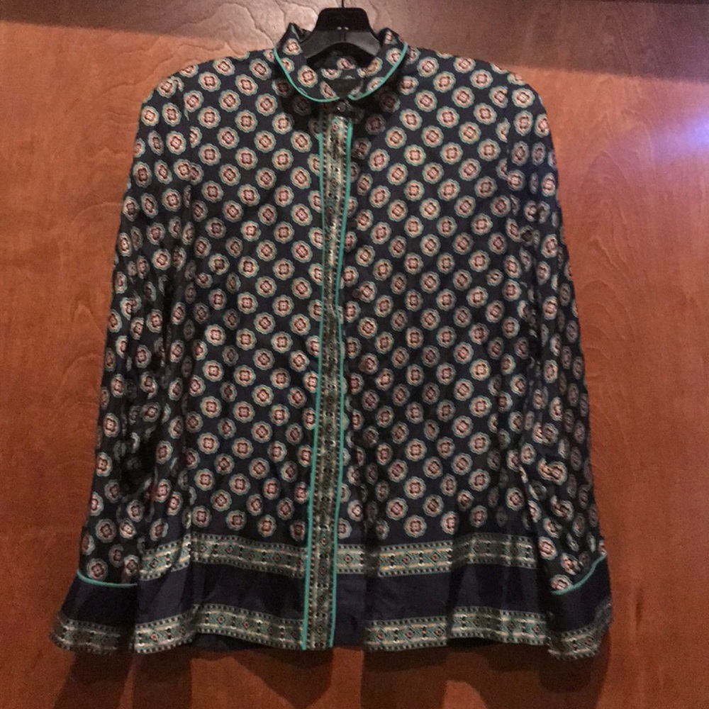 Jcrew silk pajama shirt